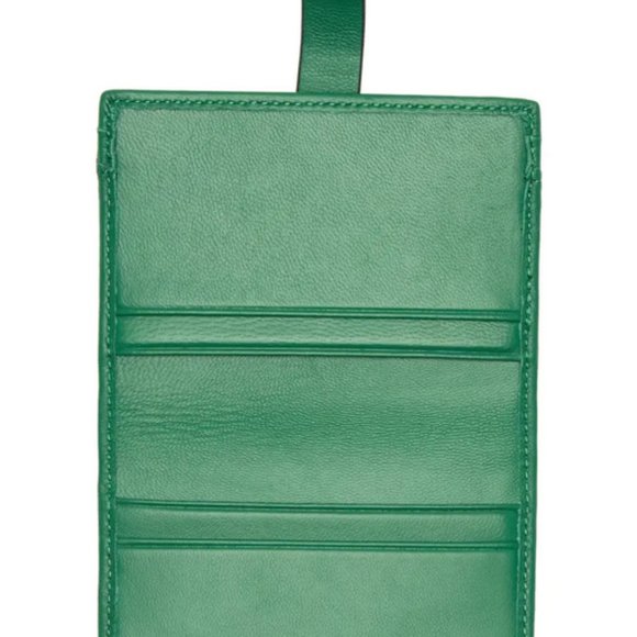 Kurt Geiger London Green Quilted Leather Cardholder - Picture 4 of 4
